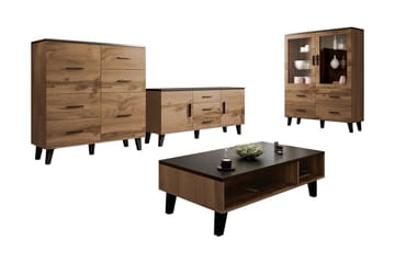 Kardos Vardagsrumsset - Natur/Svart - Förvaring - Förvaringsmöbler - Möbelset för vardagsrum