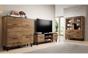 Kardos Vardagsrumsset - Natur/Svart - Förvaring - Förvaringsmöbler - Möbelset för vardagsrum