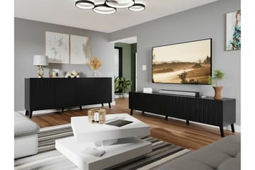 Kintore Möbelset För Vardagsrum Black - Förvaring - Förvaringsmöbler - Möbelset för vardagsrum