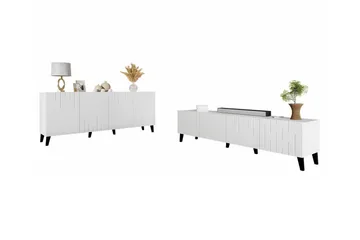 Kintore Möbelset För Vardagsrum White - Förvaring - Förvaringsmöbler - Möbelset för vardagsrum