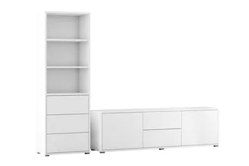 Kintore Möbelset För Vardagsrum White - Förvaring - Förvaringsmöbler - Möbelset för vardagsrum