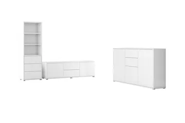 Kintore Möbelset För Vardagsrum White - Förvaring - Förvaringsmöbler - Möbelset för vardagsrum