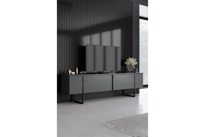 Luxe Möbelset För Vardagsrum - Antracit - Förvaring - Förvaringsmöbler - Möbelset för vardagsrum