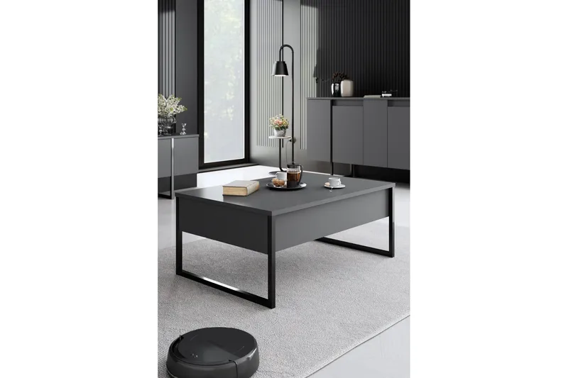 Luxe Möbelset För Vardagsrum - Antracit - Förvaring - Förvaringsmöbler - Möbelset för vardagsrum