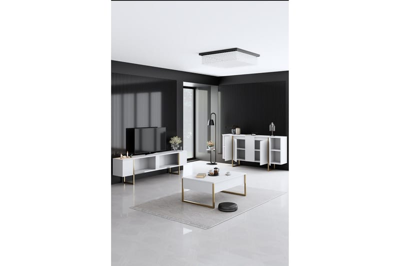 Luxe Möbelset För Vardagsrum - Vit - Förvaring - Förvaringsmöbler - Möbelset för vardagsrum