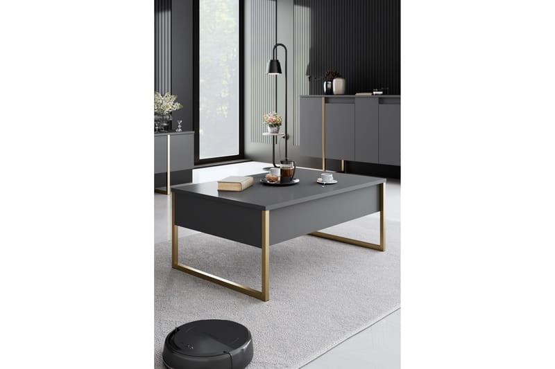 Möbelset För Vardagsrum Luxe - Antracit - Möbelset för vardagsrum