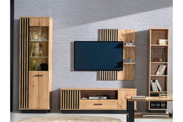 Möbelset för vardagsrum - Svart|Ek - Förvaring - Förvaringsmöbler - Möbelset för vardagsrum