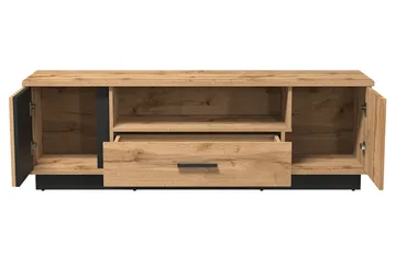 Möbelset för vardagsrum - Svart|Ek - Förvaring - Förvaringsmöbler - Möbelset för vardagsrum