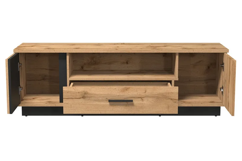 Möbelset för vardagsrum - Svart|Ek - Förvaring - Förvaringsmöbler - Möbelset för vardagsrum