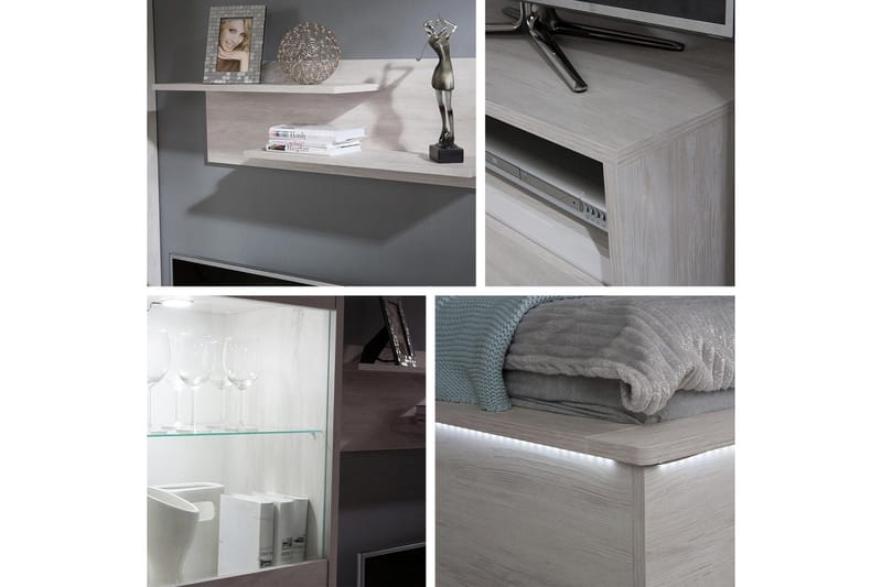 Najera Vardagsrumsset - Brun - Förvaring - Förvaringsmöbler - Möbelset för vardagsrum