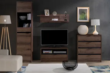 Najera Vardagsrumsset - Brun - Förvaring - Förvaringsmöbler - Möbelset för vardagsrum