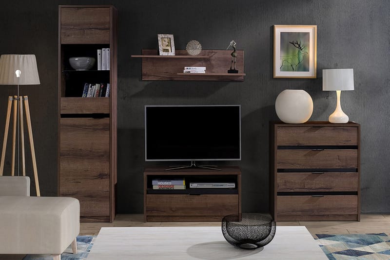 Najera Vardagsrumsset - Brun - Förvaring - Förvaringsmöbler - Möbelset för vardagsrum