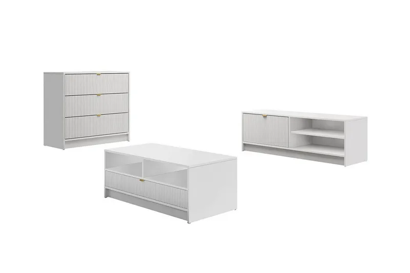 Novaj Möbelset För Vardagsrum, Vit