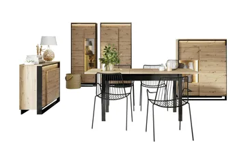 Quant Vardagsrumsset - Ek/Svart - Förvaring - Förvaringsmöbler - Möbelset för vardagsrum