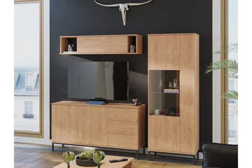 Querty Vardagsrumsset 3 Delar - Natur - Förvaring - Förvaringsmöbler - Möbelset för vardagsrum