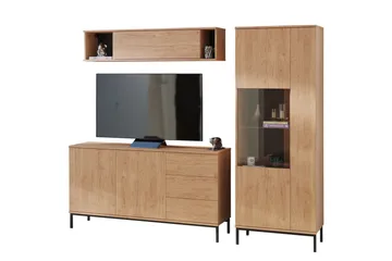 Querty Vardagsrumsset 3 Delar - Natur - Förvaring - Förvaringsmöbler - Möbelset för vardagsrum