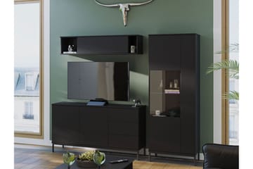 Querty Vardagsrumsset 3 Delar - Svart - Förvaring - Förvaringsmöbler - Möbelset för vardagsrum