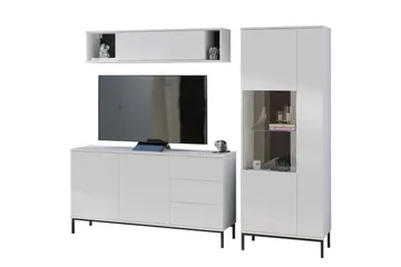 Querty Vardagsrumsset 3 Delar - Vit - Förvaring - Förvaringsmöbler - Möbelset för vardagsrum