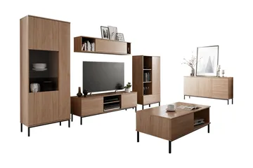 Querty Vardagsrumsset 6 Delar - Natur - Förvaring - Förvaringsmöbler - Möbelset för vardagsrum