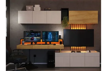 Rathmore Möbelset För Vardagsrum - Svart - Förvaring - Förvaringsmöbler - Möbelset för vardagsrum