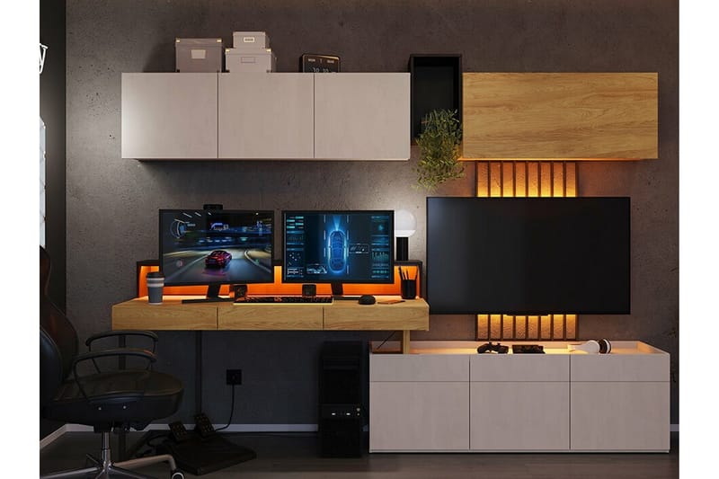 Rathmore Möbelset För Vardagsrum - Svart - Förvaring - Förvaringsmöbler - Möbelset för vardagsrum