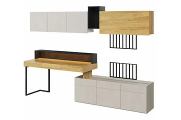 Rathmore Möbelset För Vardagsrum - Svart - Förvaring - Förvaringsmöbler - Möbelset för vardagsrum