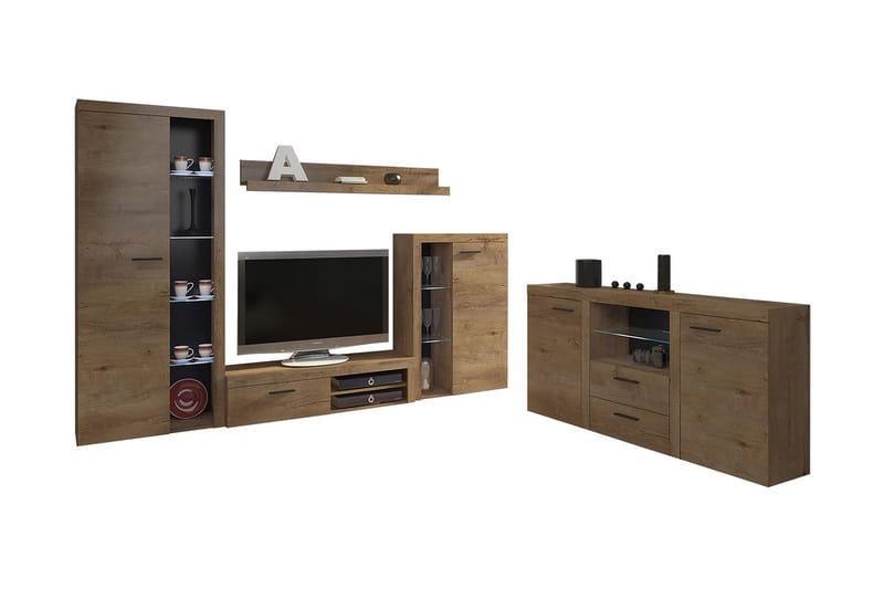 Rumba Soffgrupp - Beige/Brun - Förvaring - Förvaringsmöbler - Möbelset för vardagsrum