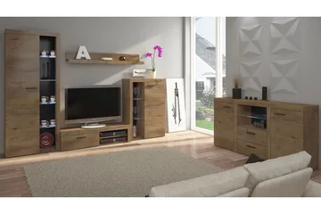 Rumba Soffgrupp - Beige/Brun - Förvaring - Förvaringsmöbler - Möbelset för vardagsrum