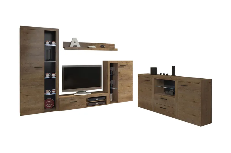 Rumba Soffgrupp - Ek - Förvaring - Förvaringsmöbler - Möbelset för vardagsrum