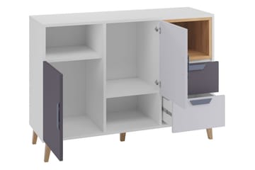 Sayuki Möbelset För Vardagsrum - Vit/Grå - Förvaring - Förvaringsmöbler - Möbelset för vardagsrum