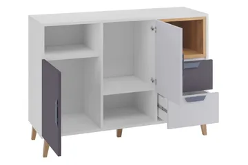 Sayuki Möbelset För Vardagsrum - Vit/Grå - Förvaring - Förvaringsmöbler - Möbelset för vardagsrum