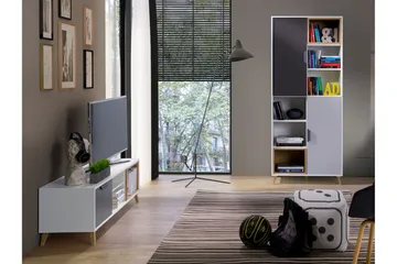 Sayuki Möbelset För Vardagsrum - Vit/Grå - Förvaring - Förvaringsmöbler - Möbelset för vardagsrum