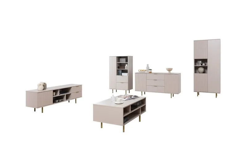 Staffin Möbelset För Vardagsrum - Cashmere - Förvaring - Förvaringsmöbler - Möbelset för vardagsrum