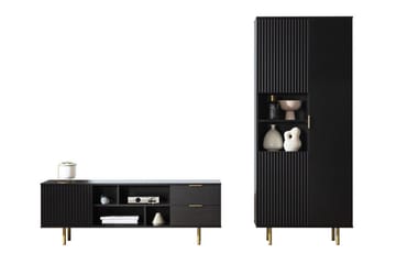 Staffin Möbelset För Vardagsrum - Svart - Förvaring - Förvaringsmöbler - Möbelset för vardagsrum