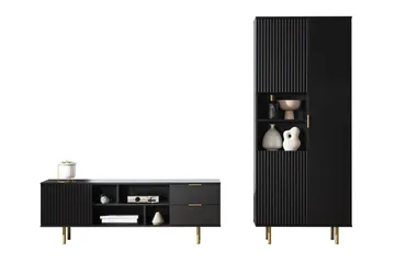 Staffin Möbelset För Vardagsrum - Svart - Förvaring - Förvaringsmöbler - Möbelset för vardagsrum