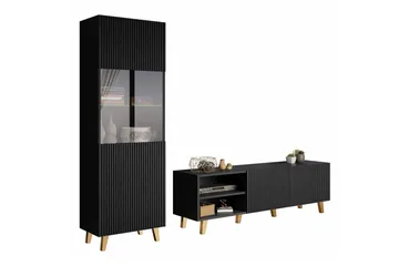 Strontian Möbelset För Vardagsrum Scandinavian Choice Black - Förvaring - Förvaringsmöbler - Möbelset för vardagsrum