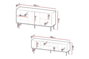 Strontian Möbelset För Vardagsrum Scandinavian Choice Black - Förvaring - Förvaringsmöbler - Möbelset för vardagsrum