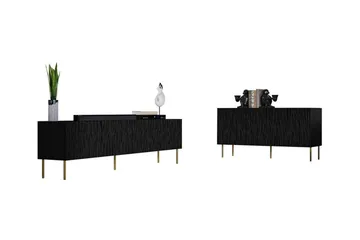 Strontian Möbelset För Vardagsrum Scandinavian Choice Black - Förvaring - Förvaringsmöbler - Möbelset för vardagsrum