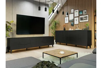 Strontian Möbelset För Vardagsrum Scandinavian Choice Black - Förvaring - Förvaringsmöbler - Möbelset för vardagsrum