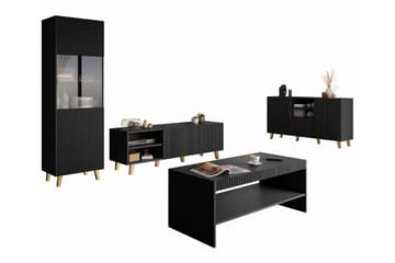 Strontian Möbelset För Vardagsrum Scandinavian Choice Black - Förvaring - Förvaringsmöbler - Möbelset för vardagsrum