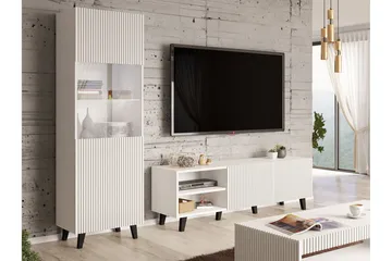 Strontian Möbelset För Vardagsrum Scandinavian Choice White - Förvaring - Förvaringsmöbler - Möbelset för vardagsrum