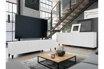 Strontian Möbelset För Vardagsrum Scandinavian Choice White - Förvaring - Förvaringsmöbler - Möbelset för vardagsrum