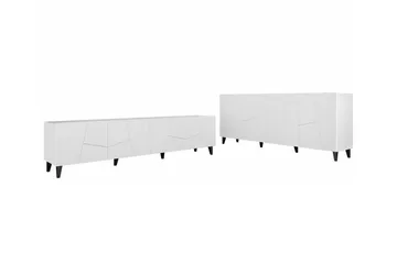 Strontian Möbelset För Vardagsrum Scandinavian Choice White - Förvaring - Förvaringsmöbler - Möbelset för vardagsrum