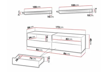Summerville Möbelset För Vardagsrum White - Förvaring - Förvaringsmöbler - Möbelset för vardagsrum