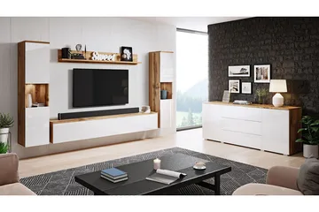 Valga Möbelset För Vardagsrum Natur|Vit - Natur/Vit - Förvaring - Förvaringsmöbler - Möbelset för vardagsrum