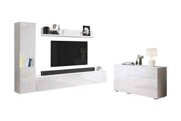 Valga Möbelset För Vardagsrum Vit - Vit - Förvaring - Förvaringsmöbler - Möbelset för vardagsrum