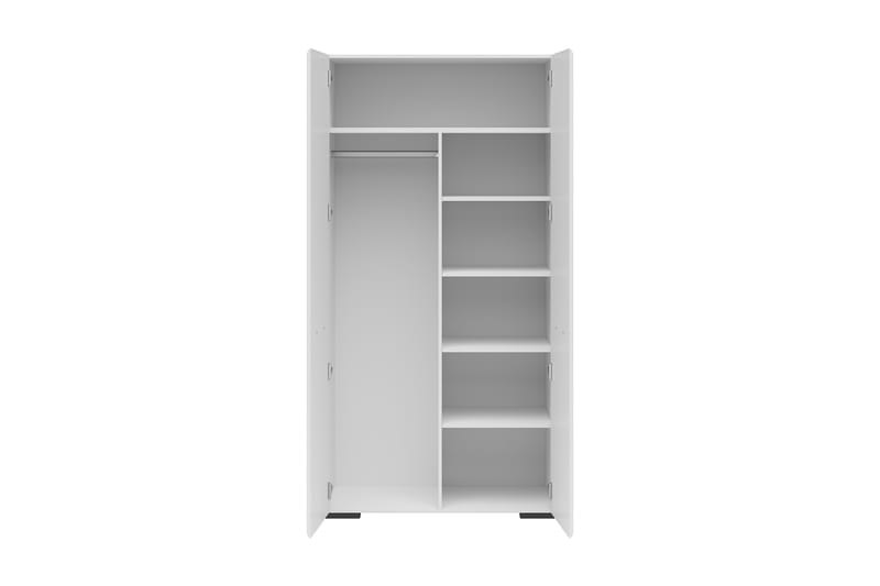 Vardagsrumsset Ekehaar 100x55 cm - Vit Högglans/Svart - Förvaring - Förvaringsmöbler - Möbelset för vardagsrum