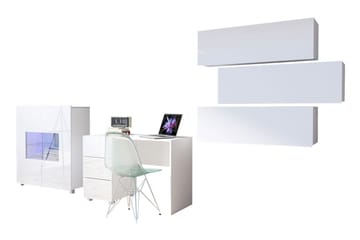 Vardagsrumsset Frick - Grå/Vit - Förvaring - Förvaringsmöbler - Möbelset för vardagsrum