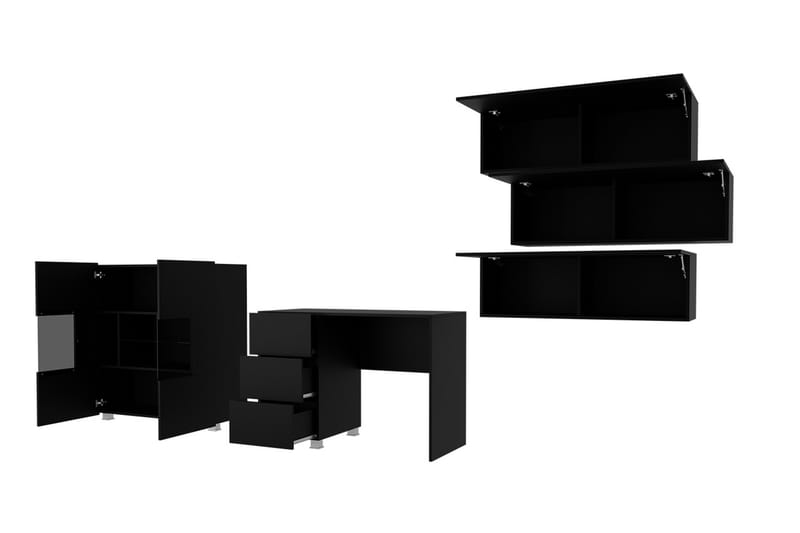 Vardagsrumsset Frick - Grå/Vit - Förvaring - Förvaringsmöbler - Möbelset för vardagsrum