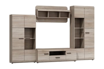 Vardagsrumsset Link 300x54x194 cm - Beige/Grå - Förvaring - Förvaringsmöbler - Möbelset för vardagsrum